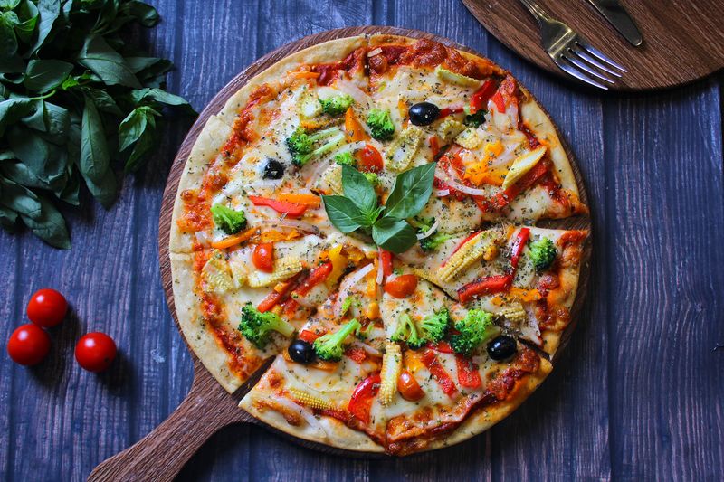 Vegetarian supreme pizza from pizzaluce menu