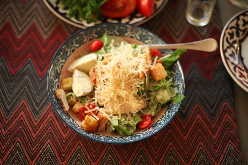 Caesar salad at Pizza luce restaurant