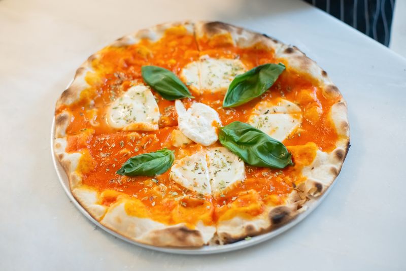 Pepperoni pizza at Pizza luce with crispy pepperoni slices